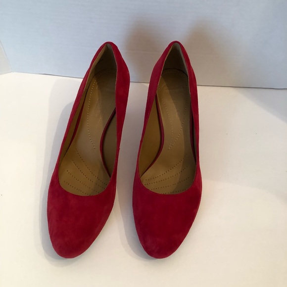 clarks shoes womens red